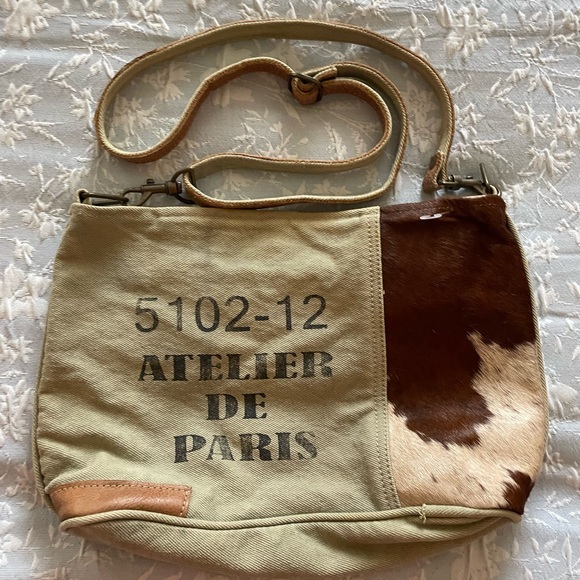 Myra Bag Handbags - NWOT Myra Bag Tan and Brown calf hide Shoulder Bag purse